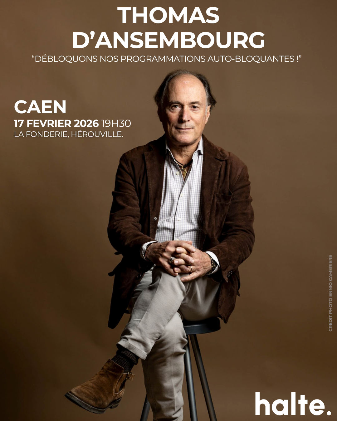 thomas d'ansembourg, conference herouville, la fonderie, à caen. cnv. Rencontre. halte.
